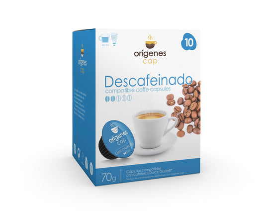 10 cápsulas Descafeinado compatibles con Dolce Gusto